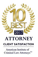 Stephen Foertsch was named one of the 10 Best Attorneys in Minnesota by the American Institute of Criminal Law Attorneys.
